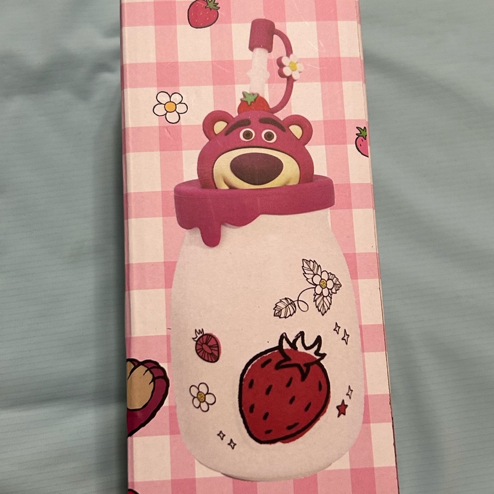 Lotso ceramic strawberry water bottle